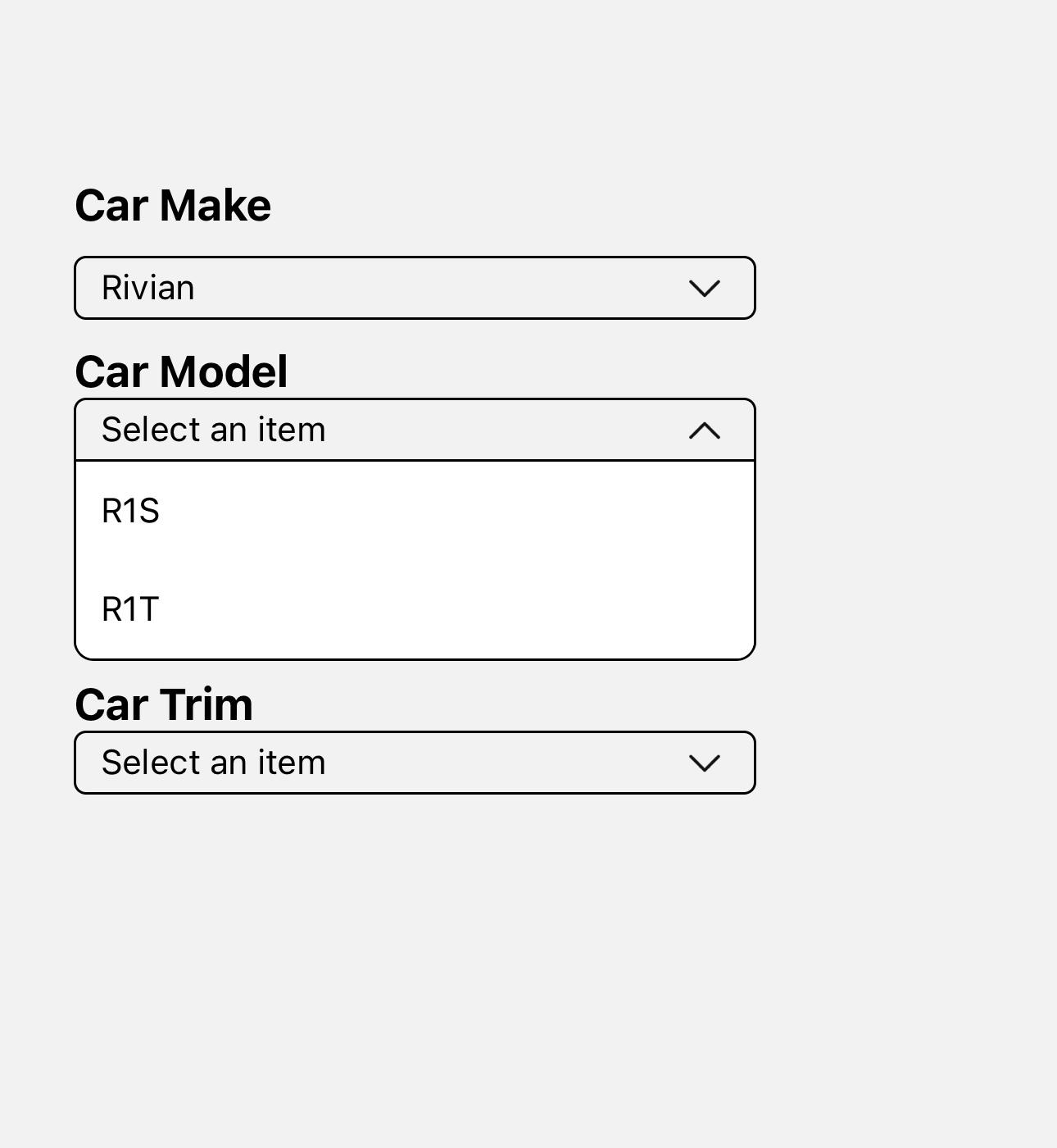 React Native EV Models Picker NPM Package
